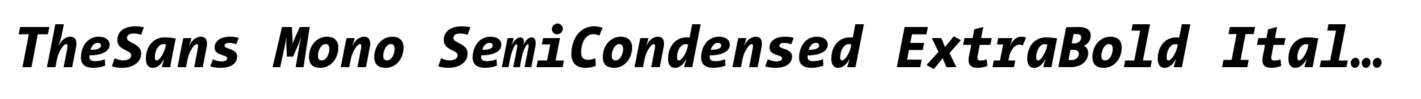 TheSans Mono SemiCondensed ExtraBold Italic image